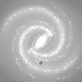 Milky Way Galaxy with the position of the Earth highlighted