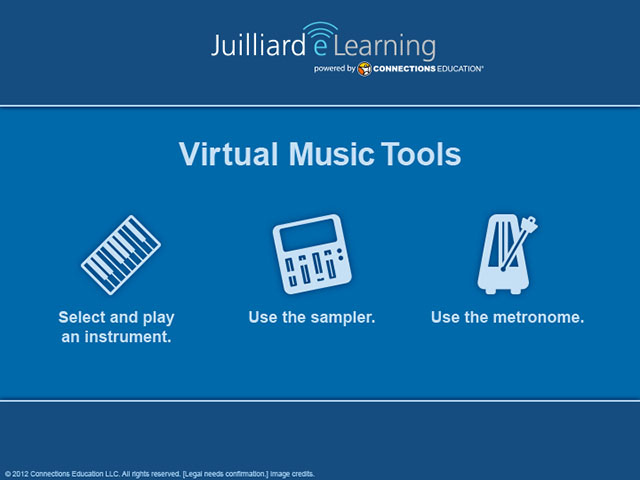 Virtual Music Tools start screen