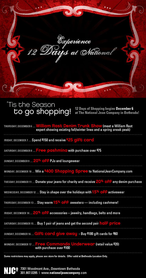 National Jean Company holiday email